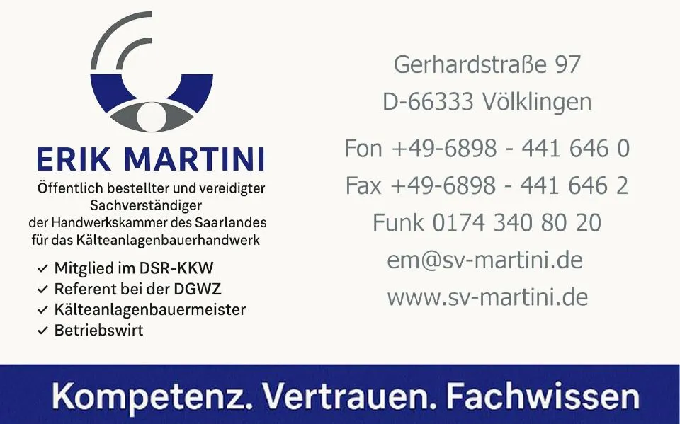 Erik Martini - Sachverständiger für das Kälteanlagenbauerhandwerk