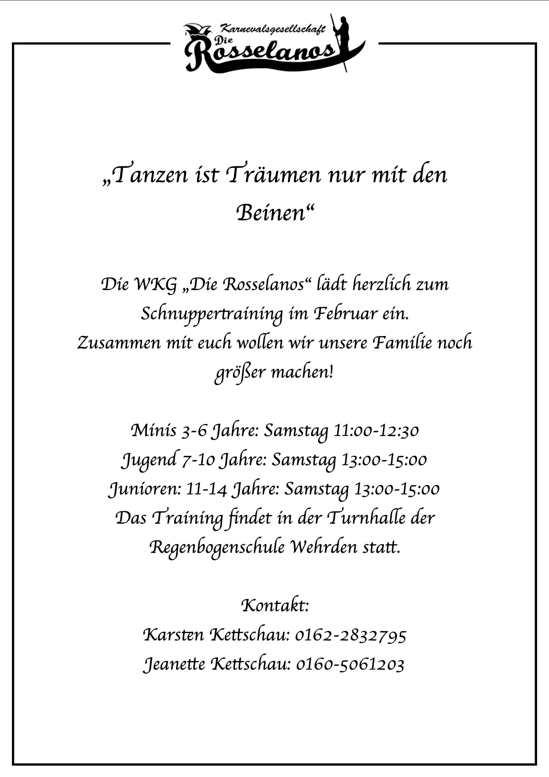 Tanzen ist Träumen mit den Beinen